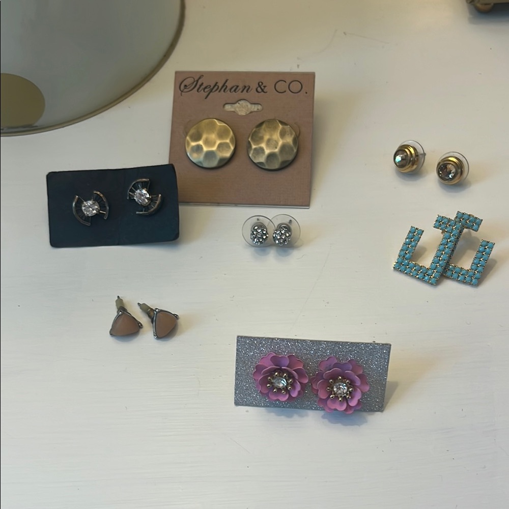 Gold and Silver Earring Set